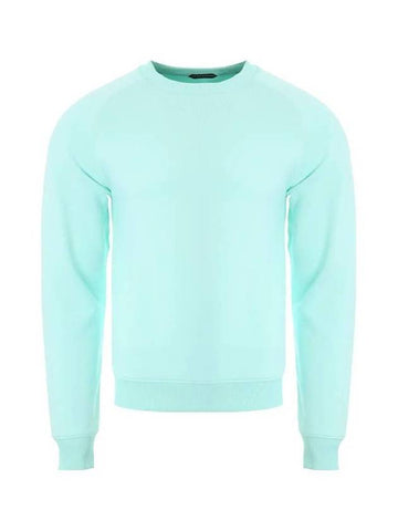 Men's Organic Cotton Blend Sweatshirt Aqua - TOM FORD - BALAAN.