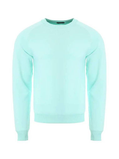 Men's Organic Cotton Blend Sweatshirt Aqua - TOM FORD - BALAAN 1