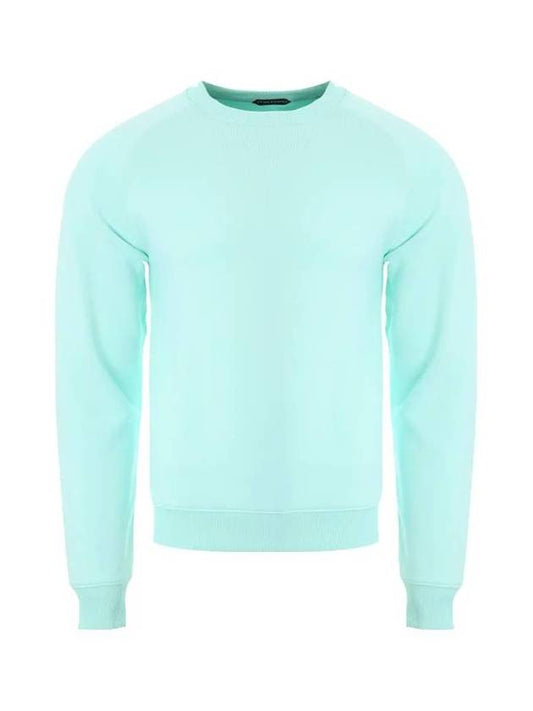 Men's Organic Cotton Blend Sweatshirt Aqua - TOM FORD - BALAAN 1