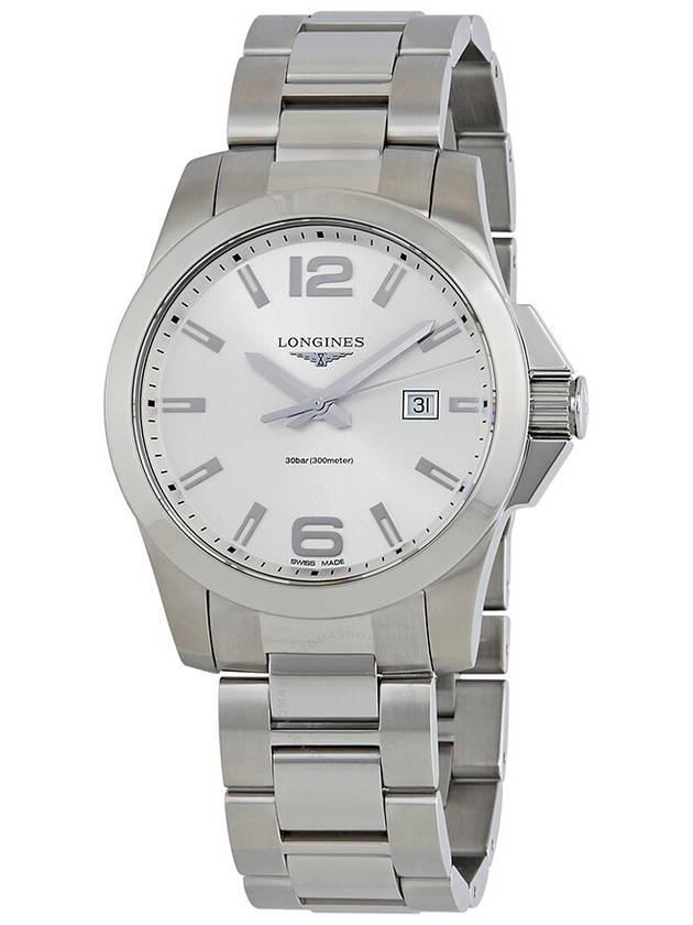 Longines Conquest Silver Dial Stainless Steel Men's 43mm Watch L37604766 - LONGINES - BALAAN 1