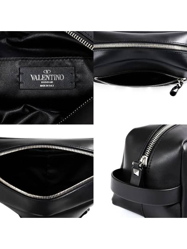 Men's VLTN Pouch Bag Black - VALENTINO - BALAAN 5