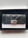 Boy Classic Knock Tock Kleok Women s Card Wallet Black Silver - CHANEL - BALAAN 8