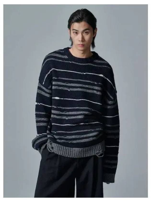 Striped knit pullover navy domestic product GM0024051007330 - JUUN.J - BALAAN 1