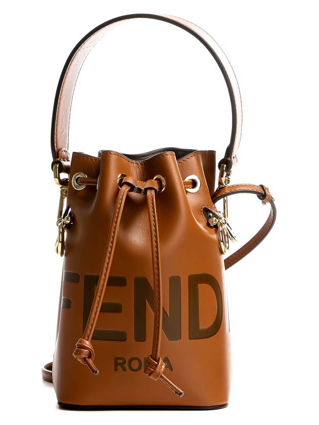 Montresor logo leather mini bucket bag brown - FENDI - BALAAN 2