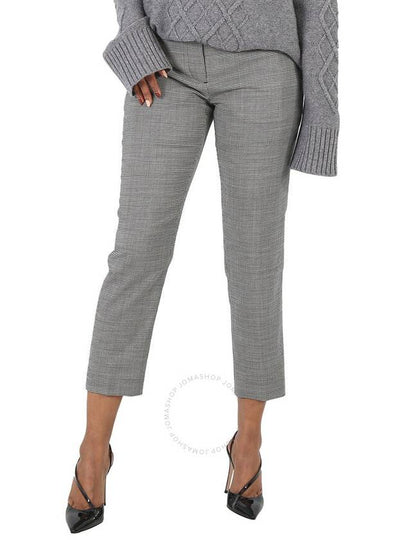 Men's Check Tailored Crop Pants Dark Gray - BURBERRY - BALAAN 2