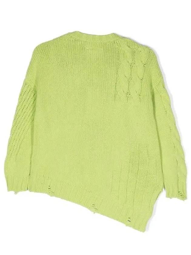 MM6 Margiela Kids 6 Logo Wool Sweater Neon - MAISON MARGIELA - BALAAN 3