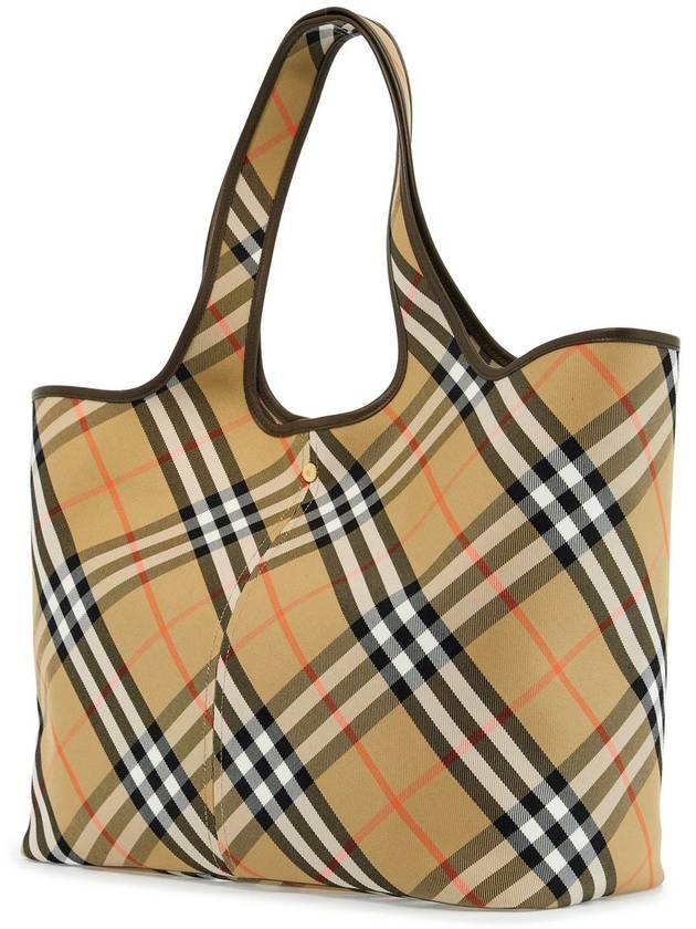 Check Medium Tote Bag Sand - BURBERRY - BALAAN 3