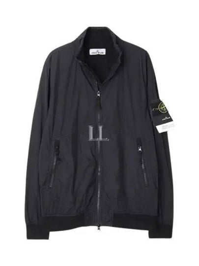 Garment Dyed Crinkle Reps Nylon Zip-up Jacket Black - STONE ISLAND - BALAAN 2