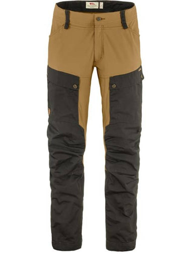 Men's Keb Trousers Dark Grey Buckwheat Brown - FJALL RAVEN - BALAAN 1