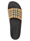 Vintage Check Print Slippers Black Beige - BURBERRY - BALAAN 3