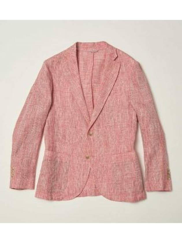 ORMEZZANO LINEN BLAZER RED - BLACKBROWN - BALAAN 1