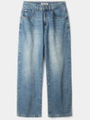 DPT 004 Damaged washed denim pants Medium blue - INDUST - BALAAN 8