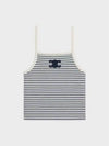 Striped Jersey Triumph Sleeveless Off White Navy - CELINE - BALAAN 2