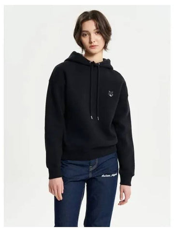 Women s Foxhead Patch Comfort Hooded Sweatshirt Hoody Black Domestic Product GM0023121908373 - MAISON KITSUNE - BALAAN 1