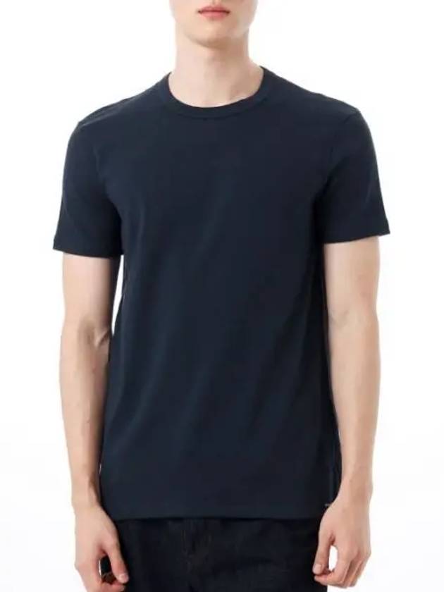 Cotton Crew Neck Short Sleeve T-Shirt Navy - TOM FORD - BALAAN 2