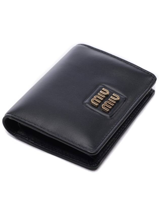 Small Leather Half Wallet Black - MIU MIU - BALAAN 6