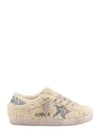 Superstar Glitter Shearling Low Top Sneakers Beige - GOLDEN GOOSE - BALAAN 2