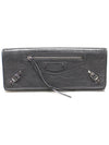 431651 Gray lambskin silver classic clutch - BALENCIAGA - BALAAN 1