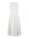 Aerovia Striped Belt Linen Sleeveless Midi Dress Sand - MAX MARA - BALAAN 2