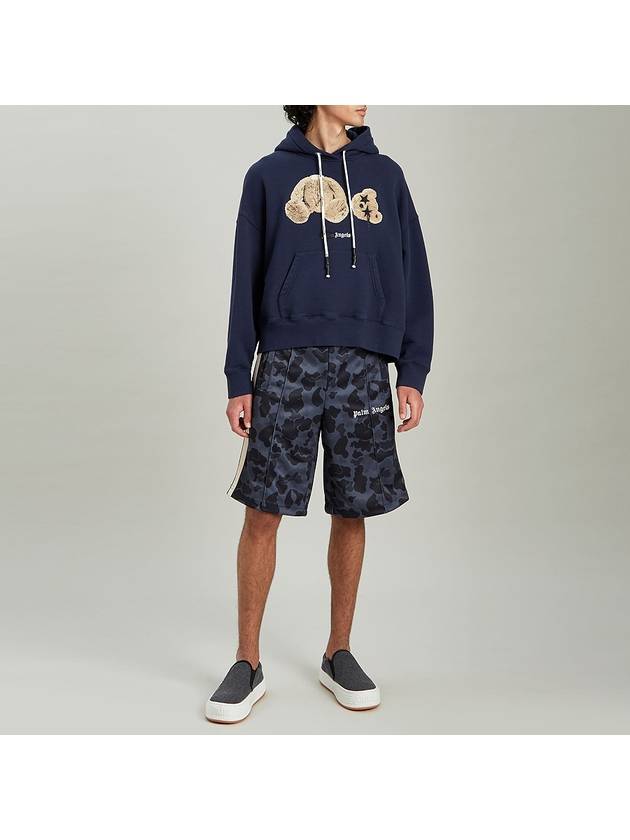 Bear Patch Logo Hoodie Navy - PALM ANGELS - BALAAN 9