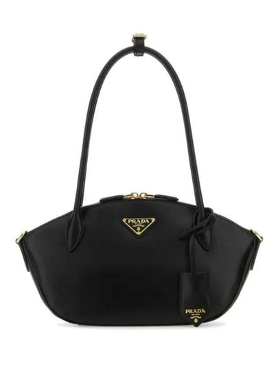 Small Leather Hand Shoulder Bag Black - PRADA - BALAAN 2