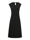 Women's Frizzo V-Neck Midi Dress Black - MAX MARA - BALAAN 5