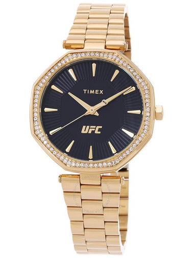 Timex UFC Jewel Quartz Crystal Black Dial Ladies Watch TW2V83100 - TIMEX - BALAAN 1