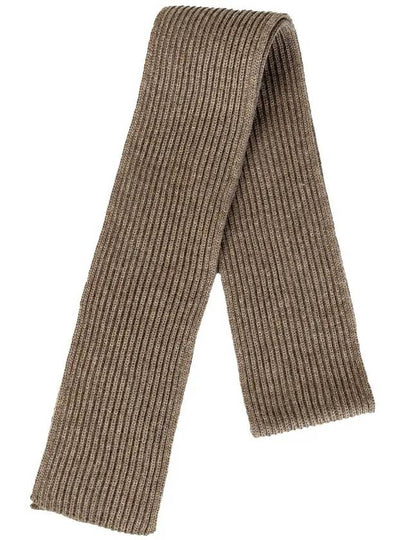 ribbed wool muffler natural taupe SCARF NATURAL TAUPE - ANDERSEN-ANDERSEN - BALAAN 2