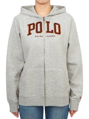 Kids brushed hood zip up 323919514001 GRAY Adults can wear - POLO RALPH LAUREN - BALAAN 1