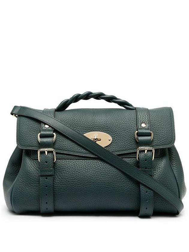 Alexa Medium Heavy Grain Tote Bag Green - MULBERRY - BALAAN 2