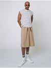 Wide Bermuda Shorts Beige - ATHPLATFORM - BALAAN 6