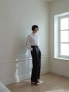 Classic Wide Wool Pants CARBON GRAY - RUBATI - BALAAN 1