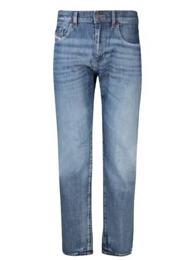 D Strukt Straight Leg Distressed Jeans Blue - DIESEL - BALAAN 2