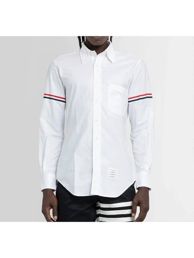 Armband Oxford Long Sleeve Shirt White - THOM BROWNE - BALAAN 2