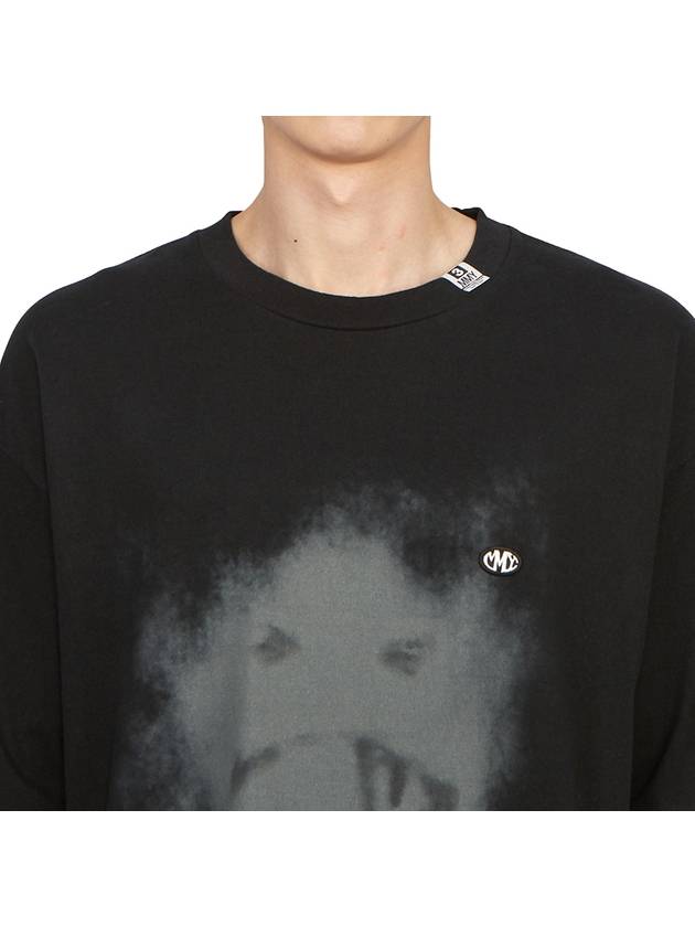 Graphic Print Crew Neck Short Sleeved T-shirt Black - MAISON MIHARA YASUHIRO - BALAAN 6