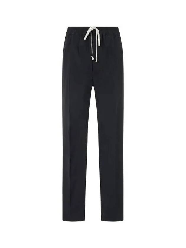 MEN Drawstring Slim Long Shooting Pants Black 271354 - RICK OWENS - BALAAN 1