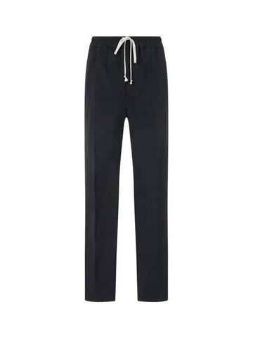 MEN Drawstring Slim Long Shooting Pants Black 271354 - RICK OWENS - BALAAN 1