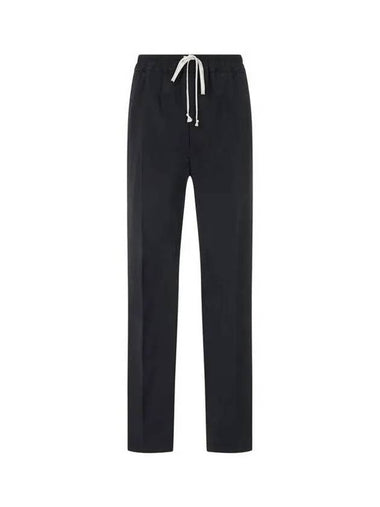 MEN Drawstring Slim Long Shooting Pants Black 271354 - RICK OWENS - BALAAN 1