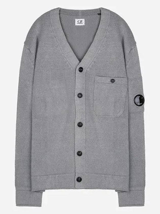 Lens Detail Cotton Cardigan Grey - CP COMPANY - BALAAN 2