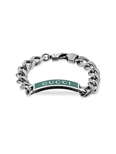 Enamel Logo Bracelet Silver - GUCCI - BALAAN 1