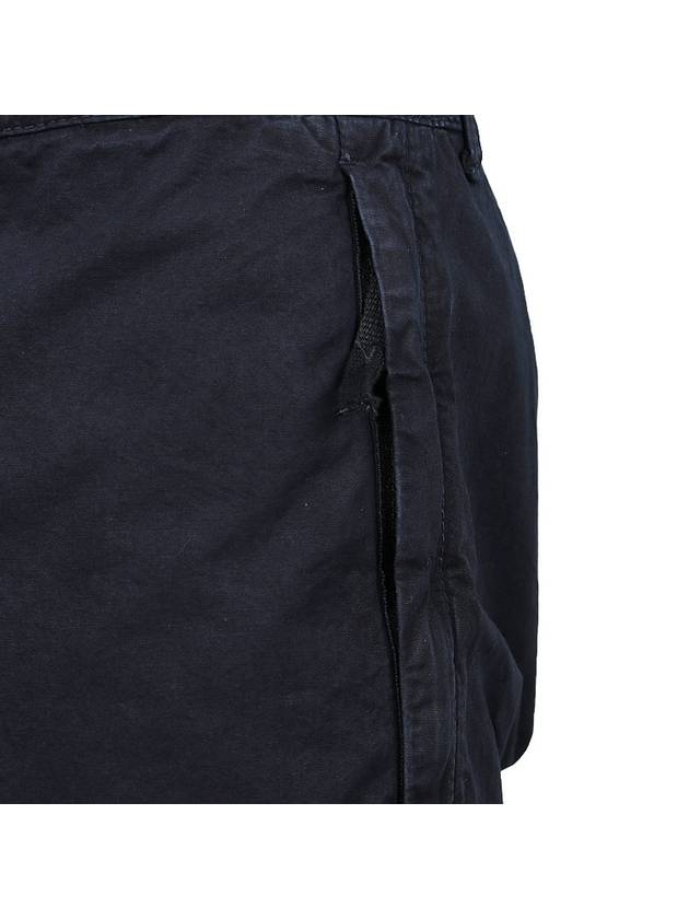 Logo Cotton Slim Cargo Shorts Navy - STONE ISLAND - BALAAN 9