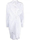 Seen Striped Cotton Shirt Midi Dress Blue Ecru - ISABEL MARANT - BALAAN 2