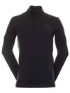 Men's Playoff Half Zip Long Sleeve T-Shirt Black - UNDER ARMOUR - BALAAN 1