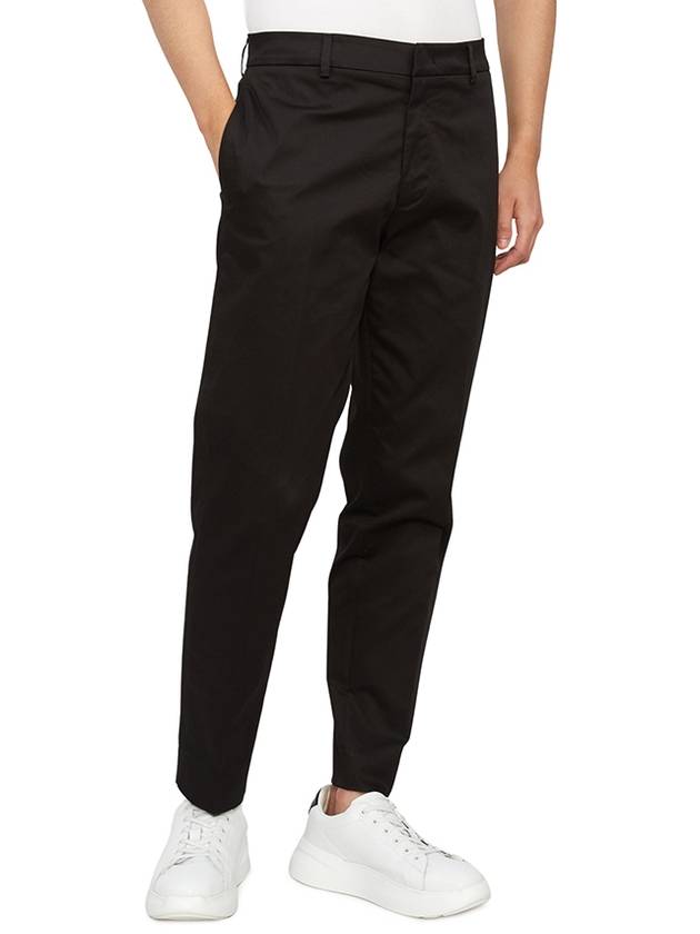 Cotton Poplin Straight Pants Black - MONCLER - BALAAN 5