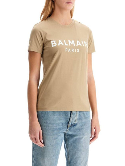 logo t-shirt with buttons - BALMAIN - BALAAN 2