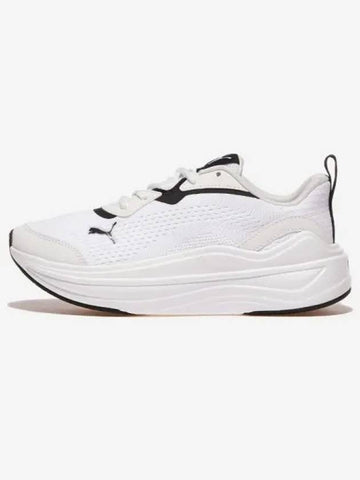 Shoes Sneakers Running Soft Ride Stacked Clean Women s White Black - PUMA - BALAAN 1