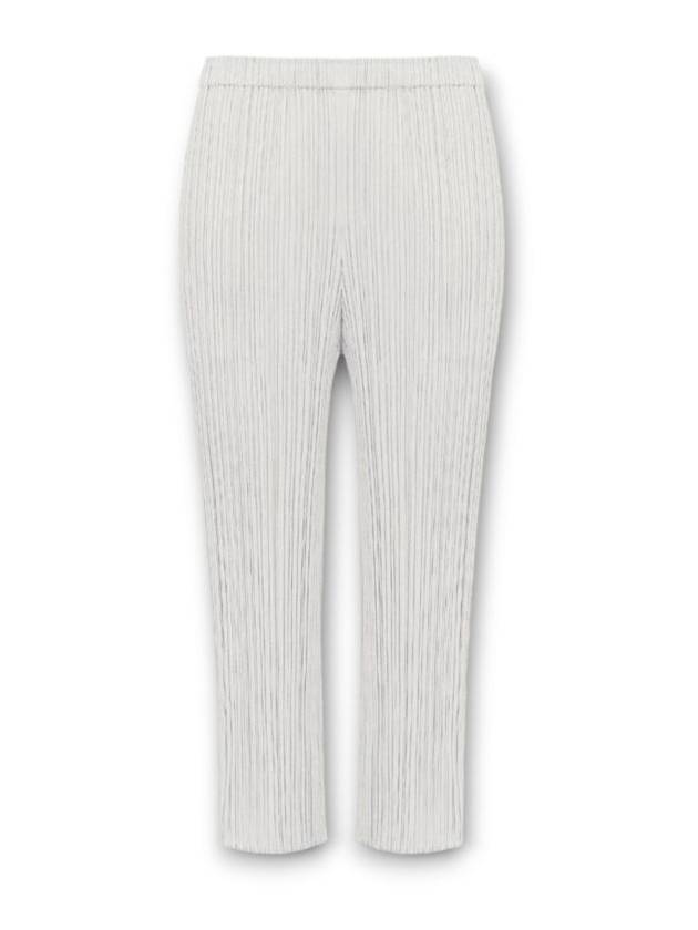 Pleated Basic Straight Pants Light Grey - ISSEY MIYAKE - BALAAN 2