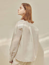 LeBlanc Half Zip Up Shirt Ivory - ARIFF - BALAAN 3