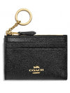 card keyring coin purse black - COACH - BALAAN 1