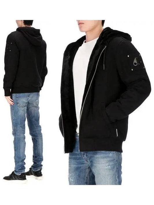 Classic Bunny Zip Up Hoodie Black Lining Black - MOOSE KNUCKLES - BALAAN 2